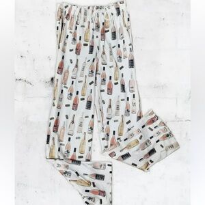 Paisley Box wine pajama pants made from a cotton/polyester blend